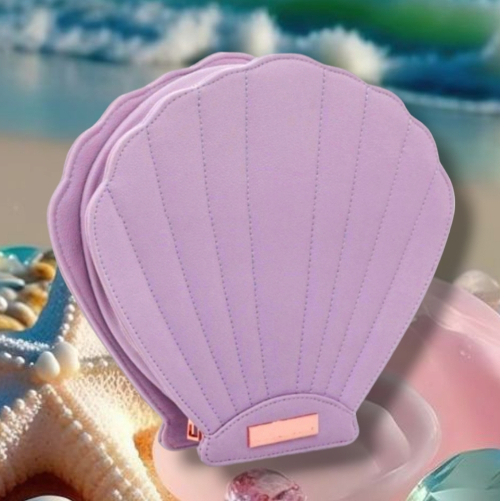 SPECTRUM LILAC PURPLE SEASHELL MERMAID MAKEUP BAG CASE